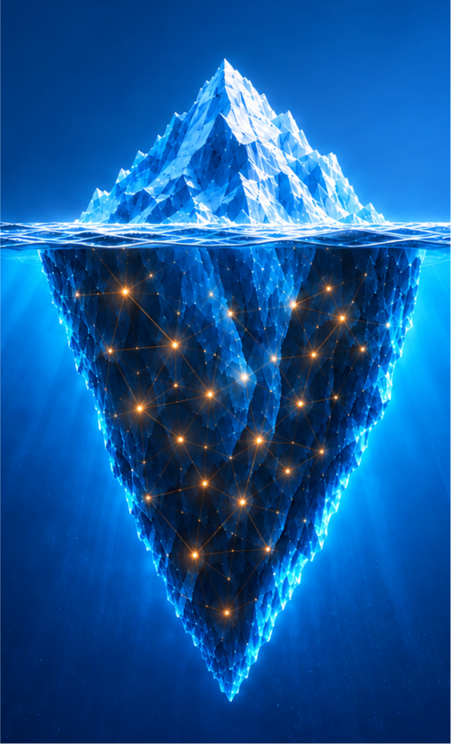 Iceberg visual representing the hidden gap between academic foundations and professional readiness